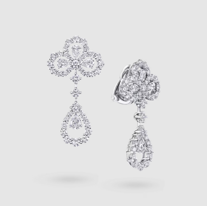 Diamond Loop Chandelier Earrings